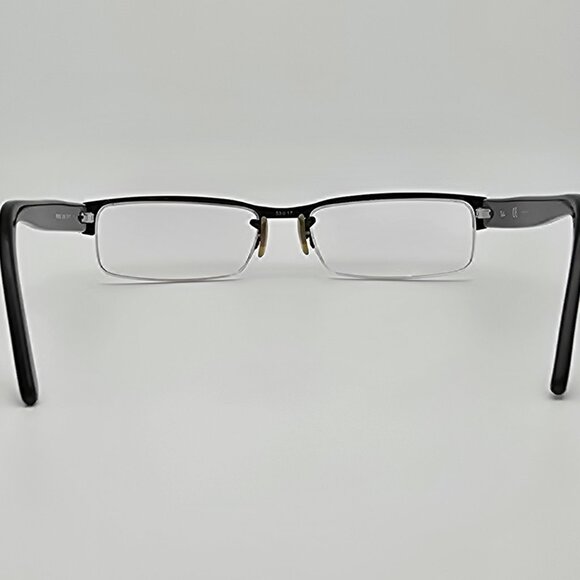 *SOLD* Ray-Ban RB6182 2509 Silver on Black Semi-Rimless Eyeglasses Frame w/ Case - Picture 5 of 15